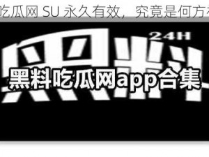 黑料吃瓜网 SU 永久有效，究竟是何方神圣？