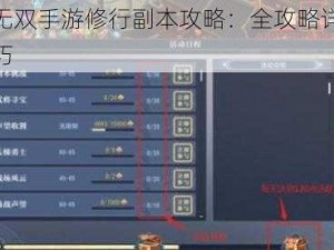 大唐无双手游修行副本攻略：全攻略详解完成技巧