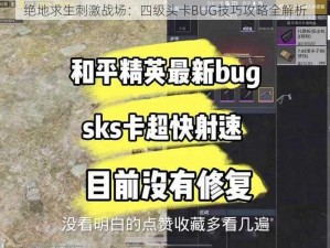 绝地求生刺激战场：四级头卡BUG技巧攻略全解析