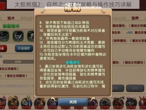 太极熊猫2：自然之女获取攻略与操作技巧详解