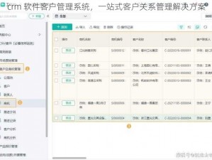 crm 软件客户管理系统，一站式客户关系管理解决方案