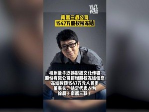 南派三叔公司股权遭冻结，涉及金额高达1547万元：背后原因揭秘