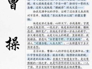 曹操乱世策略揭秘：《八门金锁阵攻略解析》