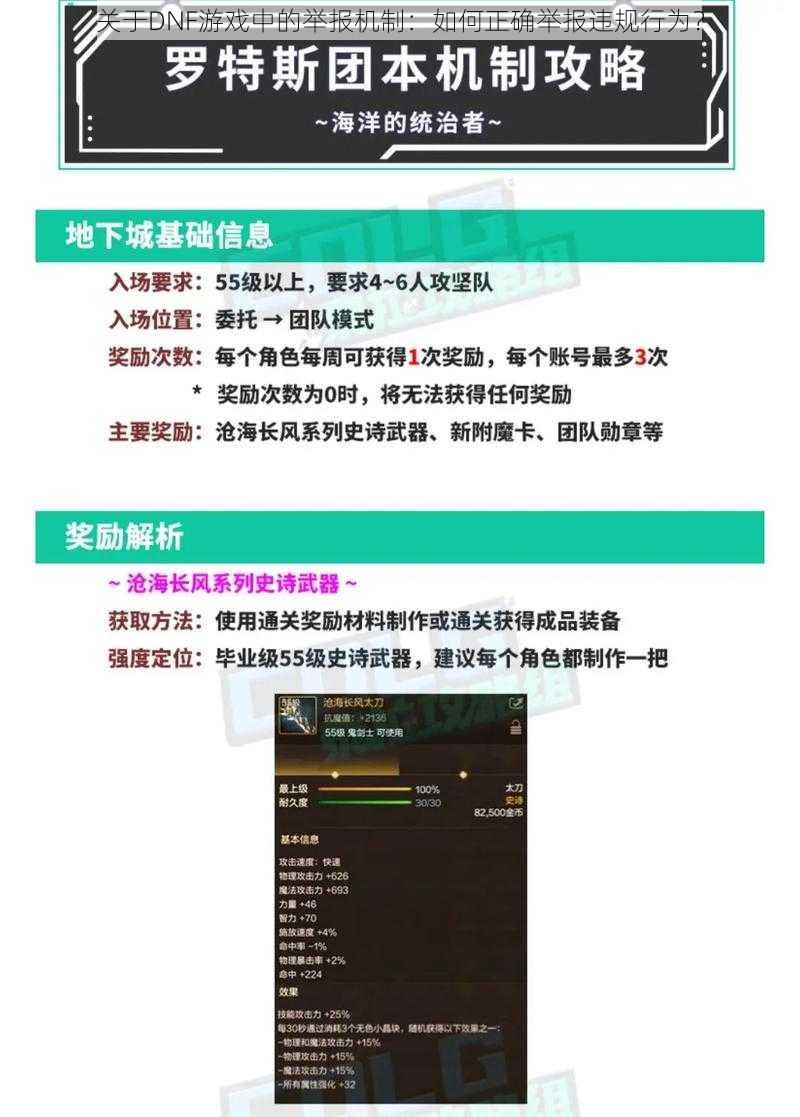 关于DNF游戏中的举报机制：如何正确举报违规行为？