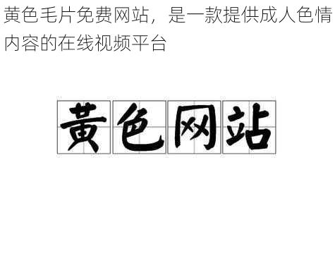 黄色毛片免费网站，是一款提供成人色情内容的在线视频平台