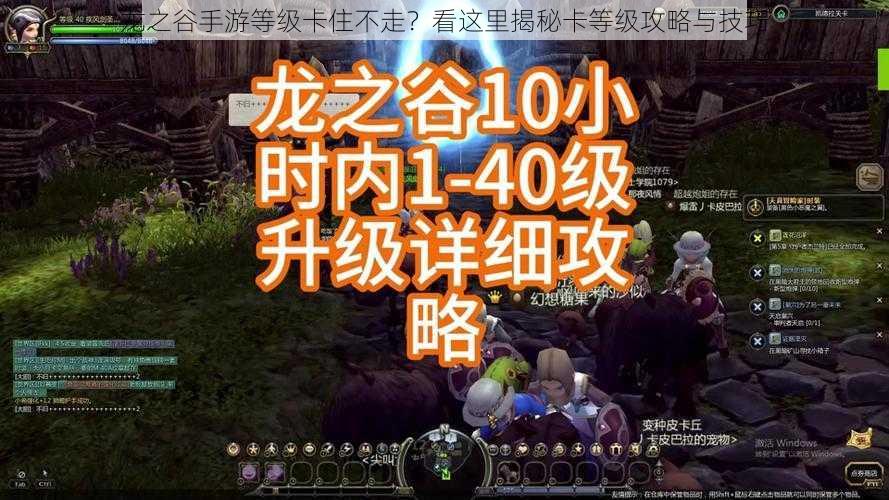 龙之谷手游等级卡住不走？看这里揭秘卡等级攻略与技巧