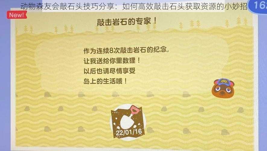 动物森友会敲石头技巧分享：如何高效敲击石头获取资源的小妙招