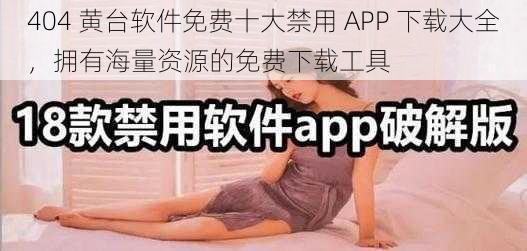 404 黄台软件免费十大禁用 APP 下载大全，拥有海量资源的免费下载工具