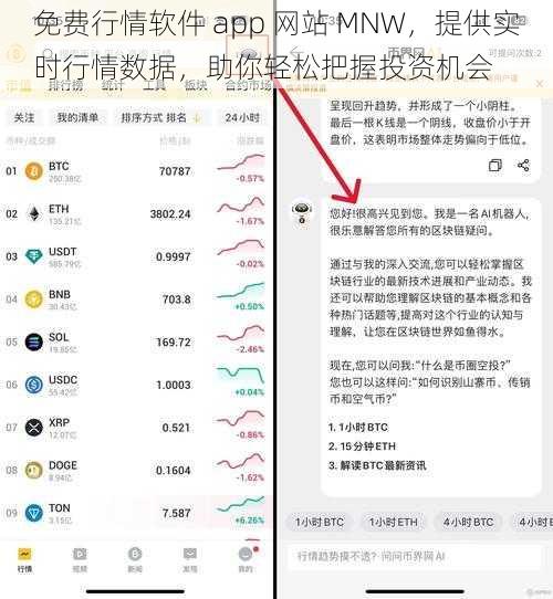 免费行情软件 app 网站 MNW，提供实时行情数据，助你轻松把握投资机会