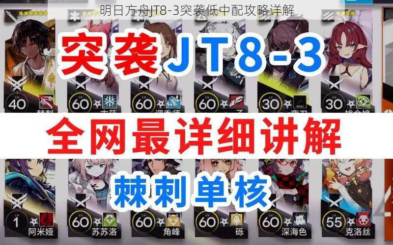 明日方舟JT8-3突袭低中配攻略详解