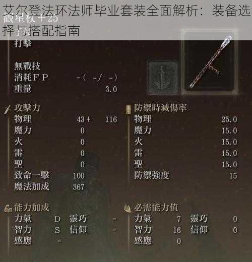 艾尔登法环法师毕业套装全面解析：装备选择与搭配指南