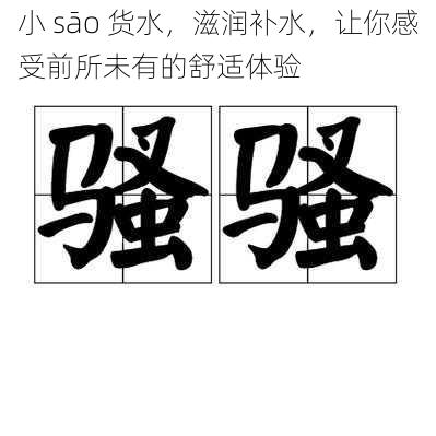 小 sāo 货水，滋润补水，让你感受前所未有的舒适体验