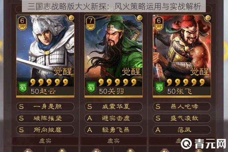 三国志战略版大火新探：风火策略运用与实战解析