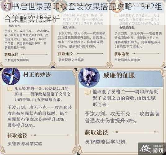 幻书启世录契印纹套装效果搭配攻略：3+2组合策略实战解析