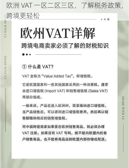 欧洲 VAT 一区二区三区，了解税务政策，跨境更轻松