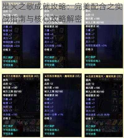 星火之歌成就攻略：完美配合之实战指南与核心攻略解密