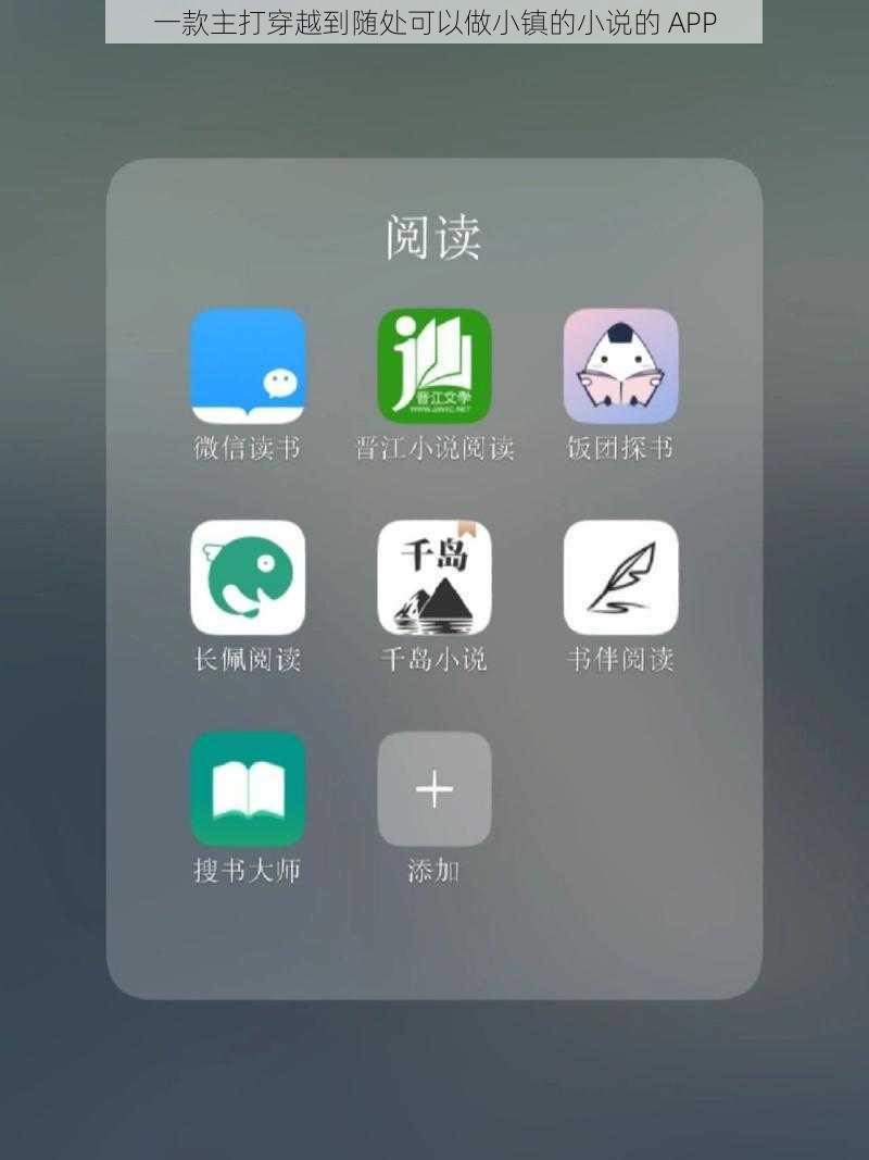 一款主打穿越到随处可以做小镇的小说的 APP