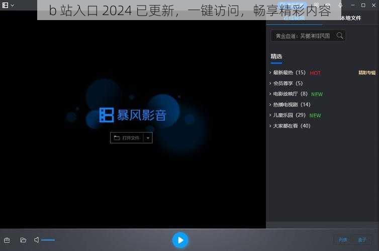 b 站入口 2024 已更新，一键访问，畅享精彩内容