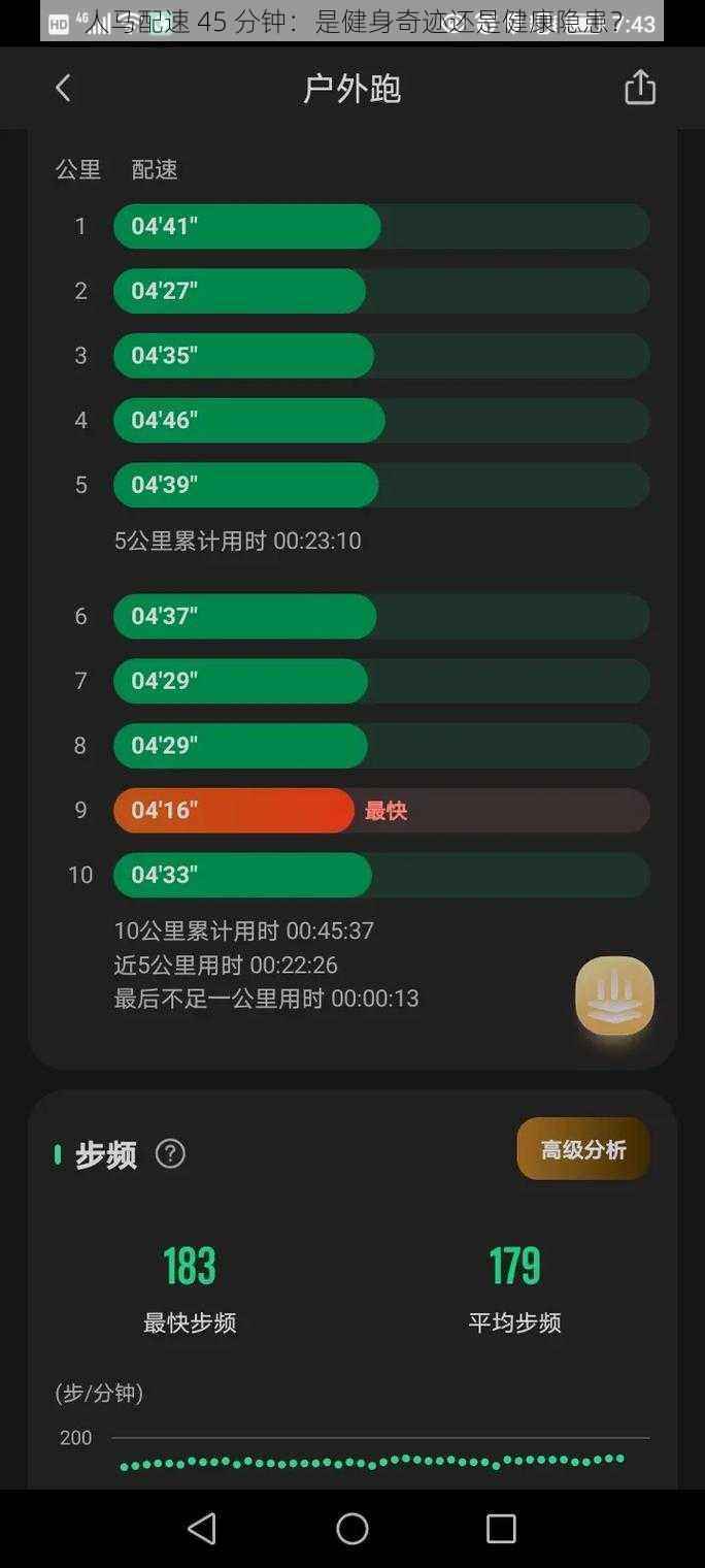 人马配速 45 分钟：是健身奇迹还是健康隐患？