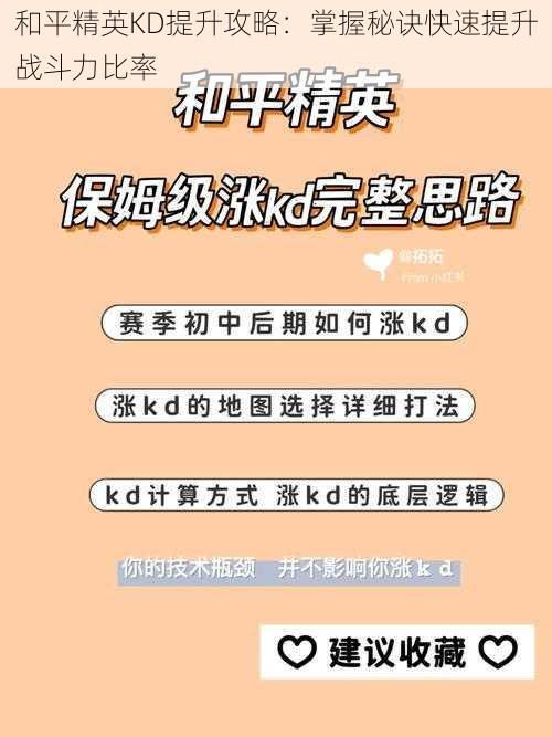 和平精英KD提升攻略：掌握秘诀快速提升战斗力比率