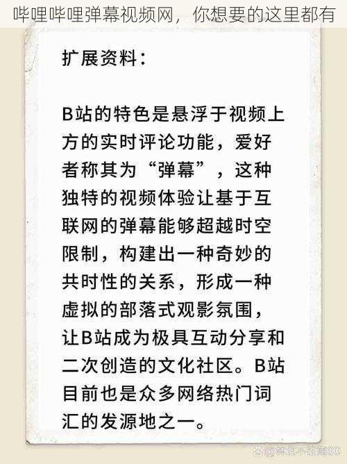 哔哩哔哩弹幕视频网，你想要的这里都有