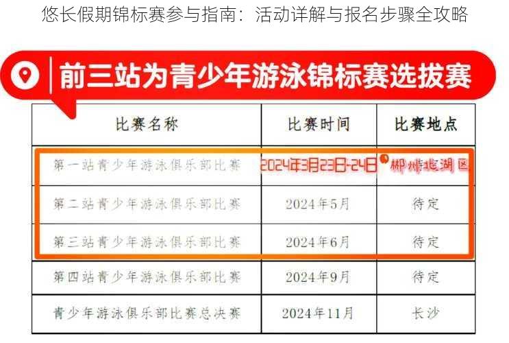 悠长假期锦标赛参与指南：活动详解与报名步骤全攻略