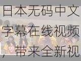 日本无码中文字幕在线视频，带来全新视觉体验