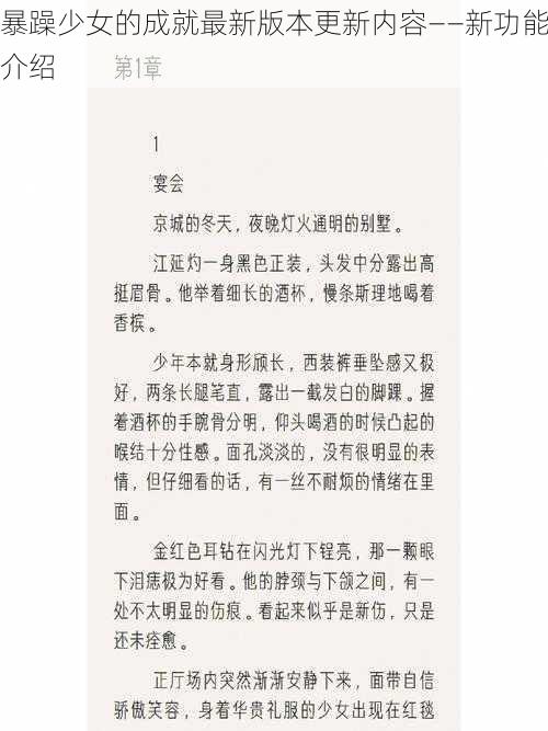 暴躁少女的成就最新版本更新内容——新功能介绍