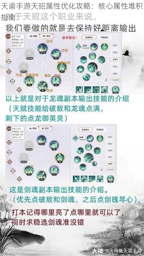 天谕手游天昭属性优化攻略：核心属性堆积指南