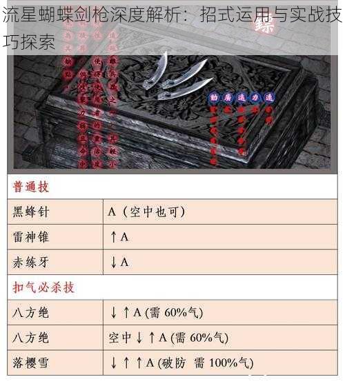 流星蝴蝶剑枪深度解析：招式运用与实战技巧探索