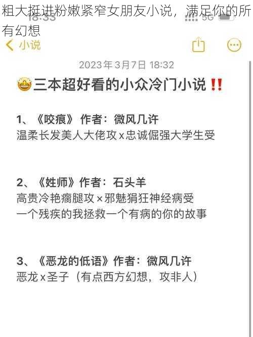 粗大挺进粉嫩紧窄女朋友小说，满足你的所有幻想