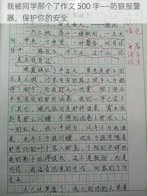 我被同学那个了作文 500 字——防狼报警器，保护你的安全