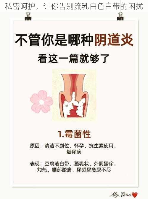 私密呵护，让你告别流乳白色白带的困扰