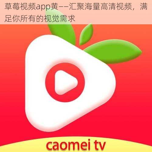 草莓视频app黄——汇聚海量高清视频，满足你所有的视觉需求