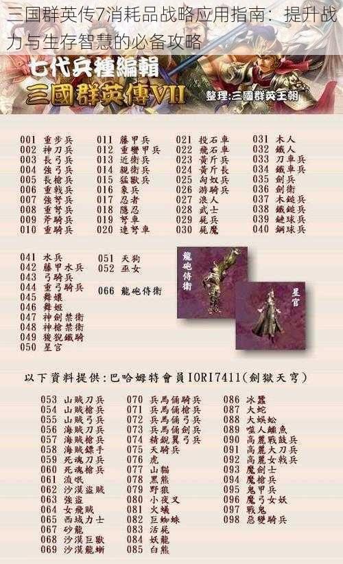 三国群英传7消耗品战略应用指南：提升战力与生存智慧的必备攻略