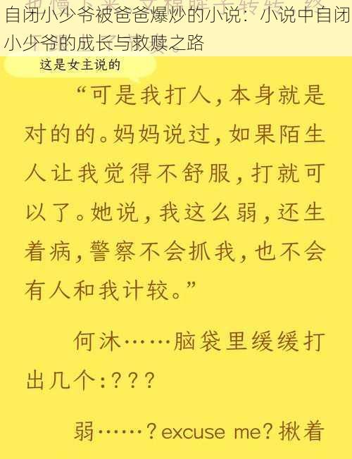 自闭小少爷被爸爸爆炒的小说：小说中自闭小少爷的成长与救赎之路