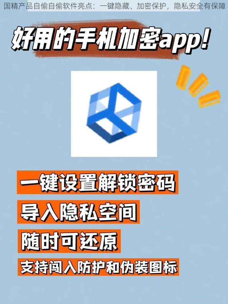 国精产品自偷自偷软件亮点：一键隐藏、加密保护，隐私安全有保障