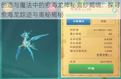 创造与魔法中的愈海龙神秘面纱揭晓：探寻愈海龙踪迹与奥秘揭秘