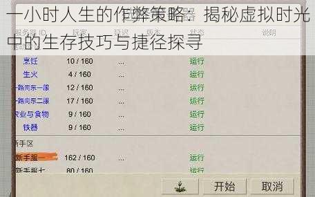 一小时人生的作弊策略：揭秘虚拟时光中的生存技巧与捷径探寻