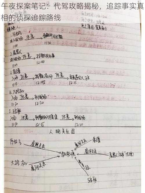 午夜探案笔记：代驾攻略揭秘，追踪事实真相的侦探追踪路线