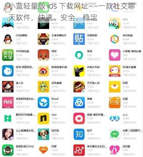 小蓝轻量版 ios 下载网址——一款社交聊天软件，快速、安全、稳定