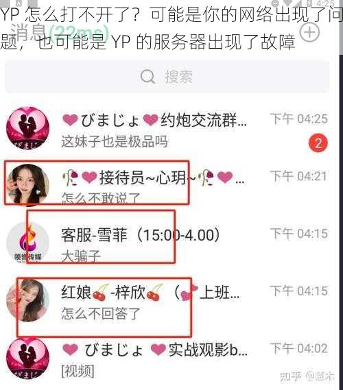 YP 怎么打不开了？可能是你的网络出现了问题，也可能是 YP 的服务器出现了故障