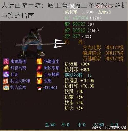 大话西游手游：魔王窟牛魔王怪物深度解析与攻略指南