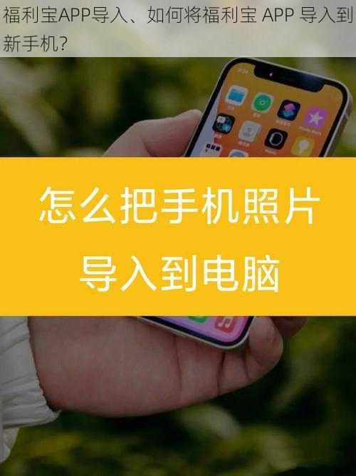 福利宝APP导入、如何将福利宝 APP 导入到新手机？