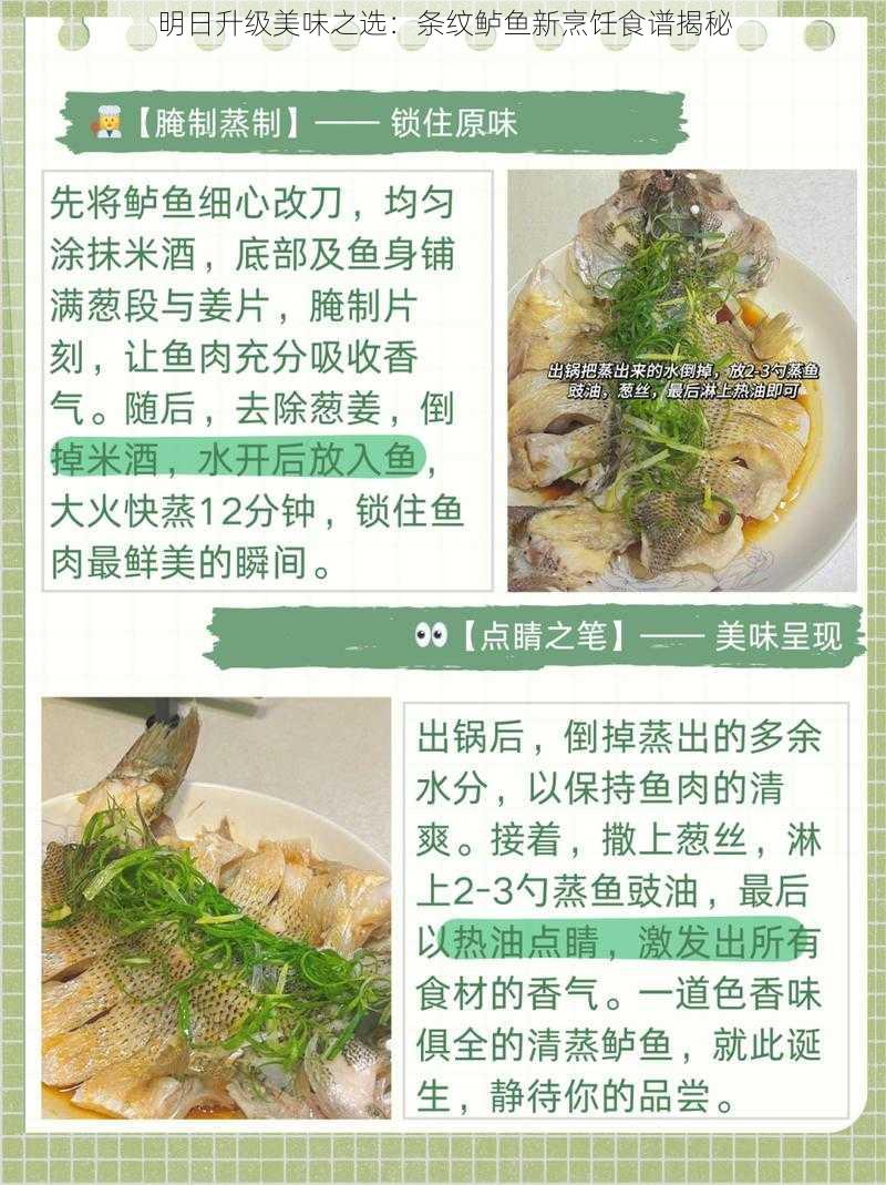 明日升级美味之选：条纹鲈鱼新烹饪食谱揭秘