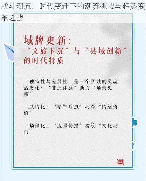 战斗潮流：时代变迁下的潮流挑战与趋势变革之战