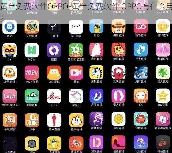 黄台免费软件OPPO-黄台免费软件 OPPO有什么用？