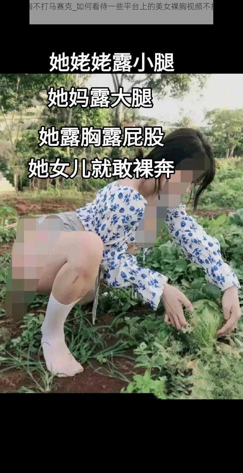 美女裸胸不打马赛克_如何看待一些平台上的美女裸胸视频不打马赛克？