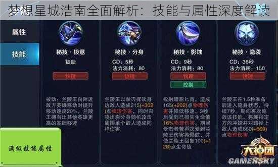 梦想星城浩南全面解析：技能与属性深度解读