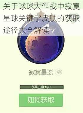 关于球球大作战中寂寞星球关键字皮肤的获取途径大全解读